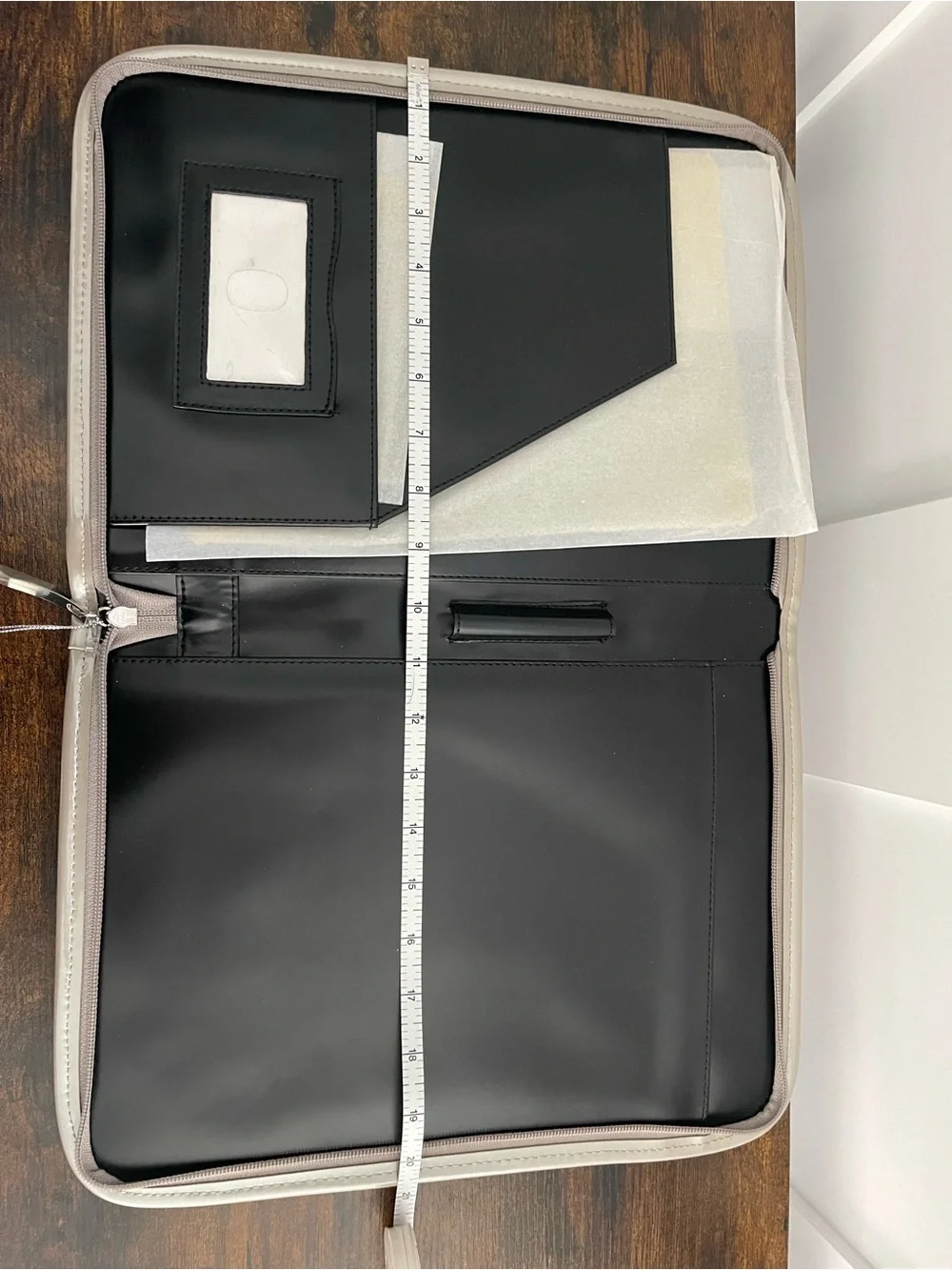 Beijo Glossy Patent Tablet Folio Case in Taupe